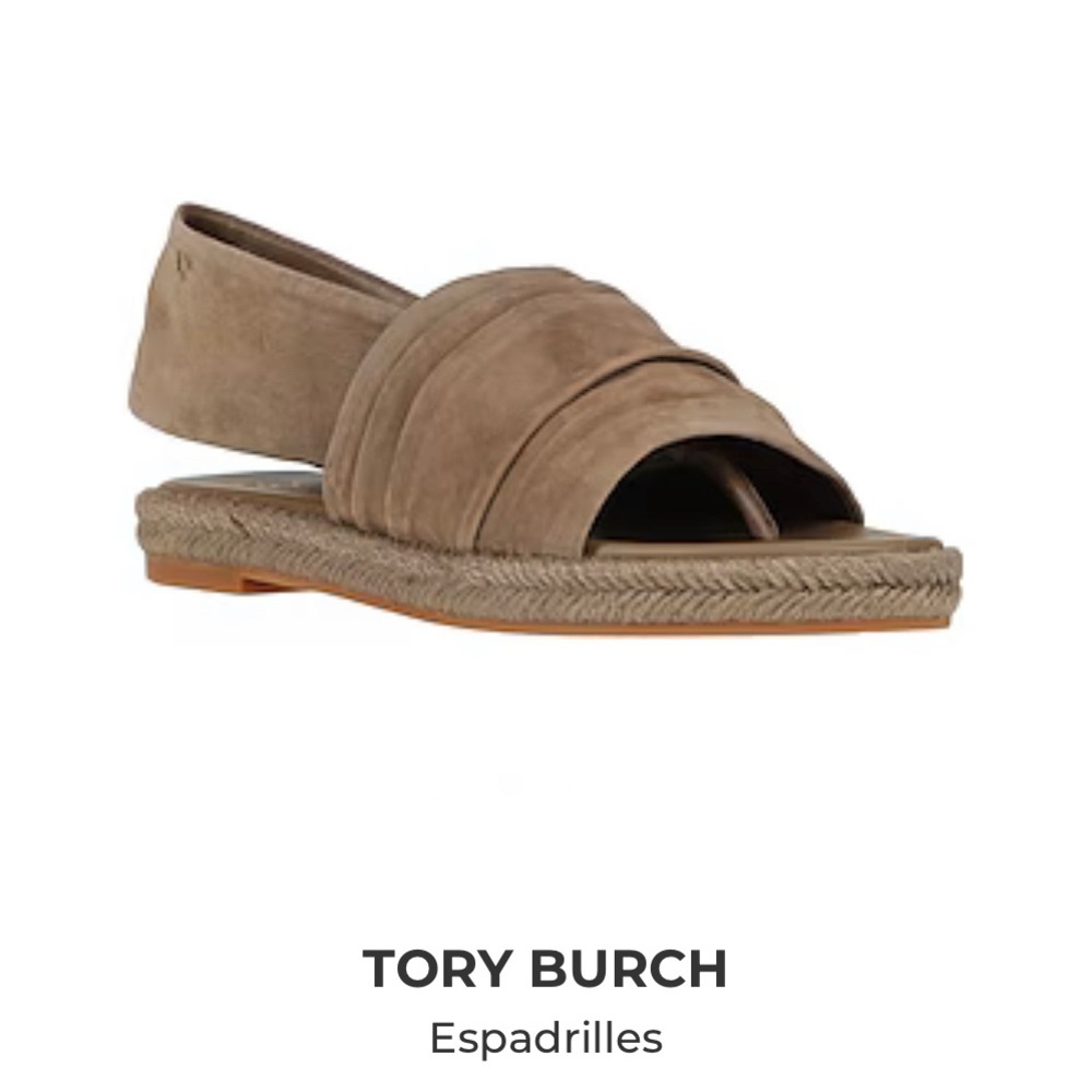 🆕  Tory Burch Suede Slingback Espadrille Sandals